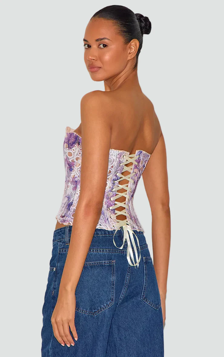 Margaretta | Top bustier damski koronkowy bez ramiączek w eleganckim stylu - Image 7