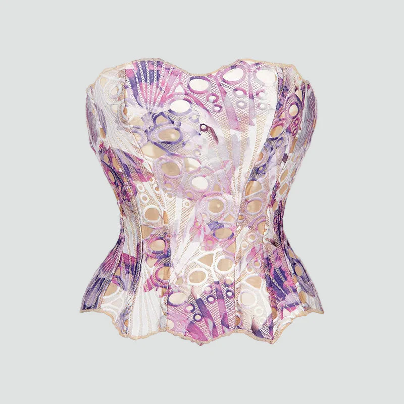 Margaretta | Top bustier damski koronkowy bez ramiączek w eleganckim stylu - Image 8