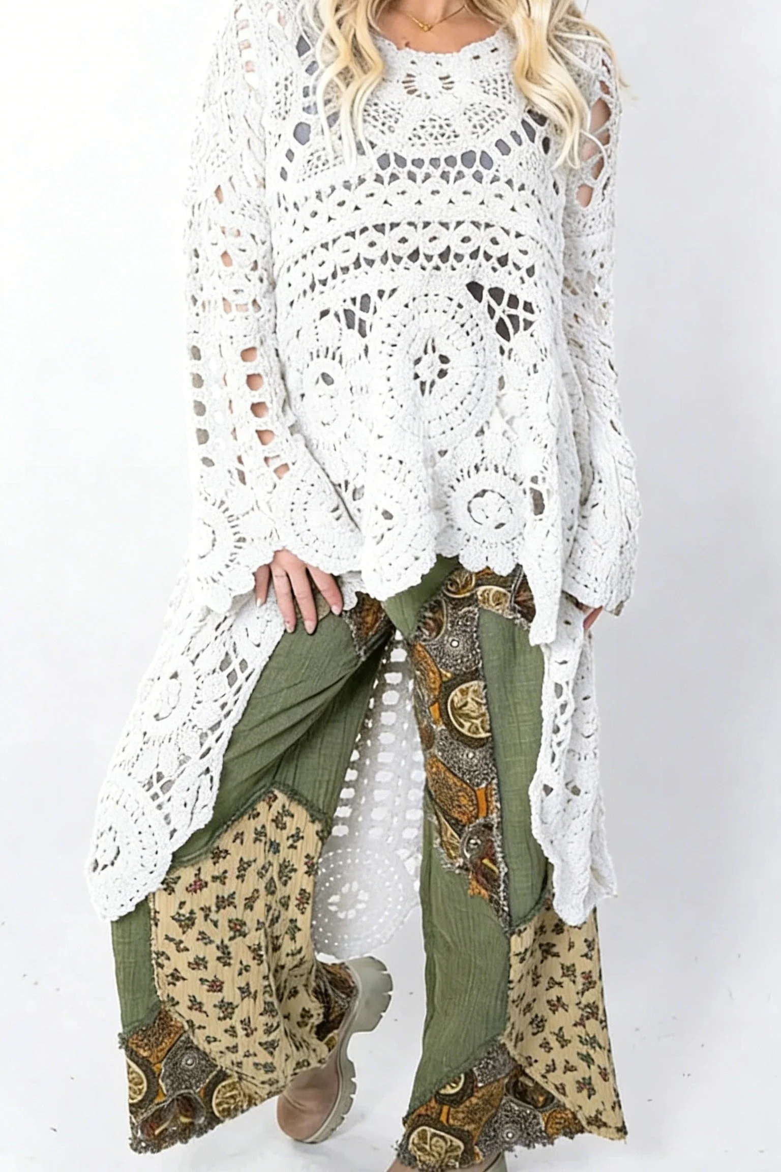 Maya | Damski sweter szydełkowy o luźnym kroju w stylu boho, lekki i stylowy - Image 5