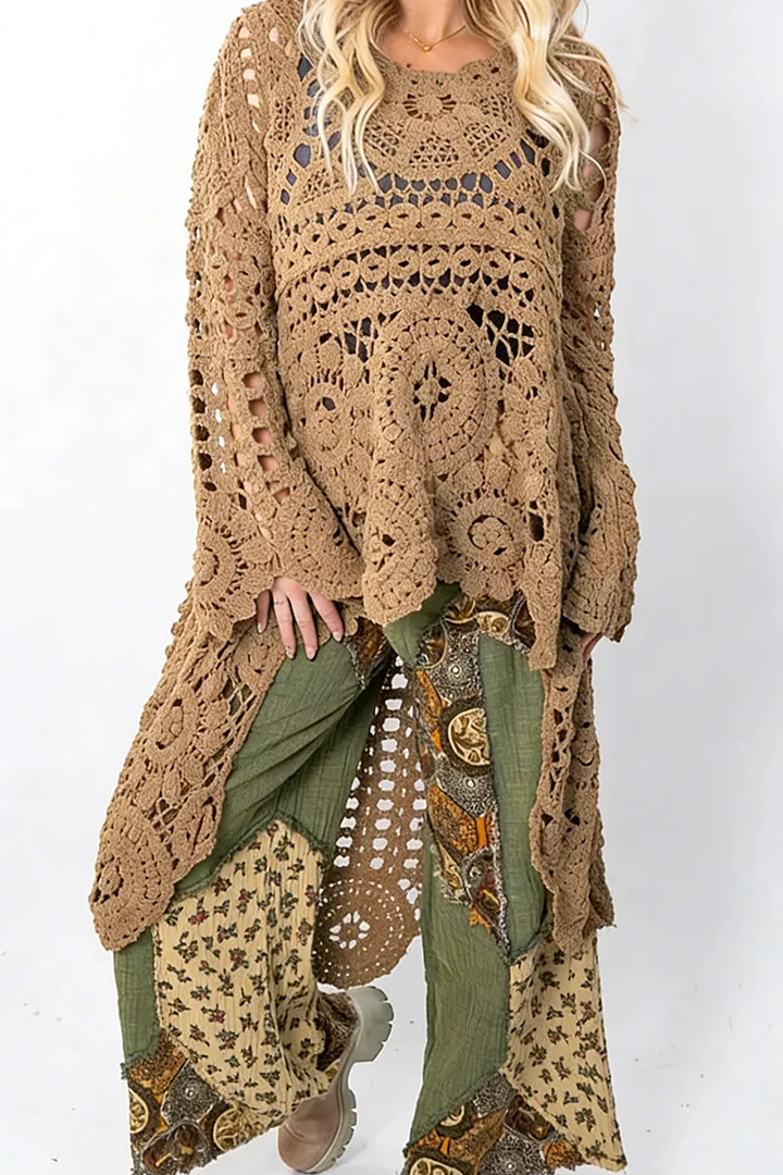 Maya | Damski sweter szydełkowy o luźnym kroju w stylu boho, lekki i stylowy - Image 6