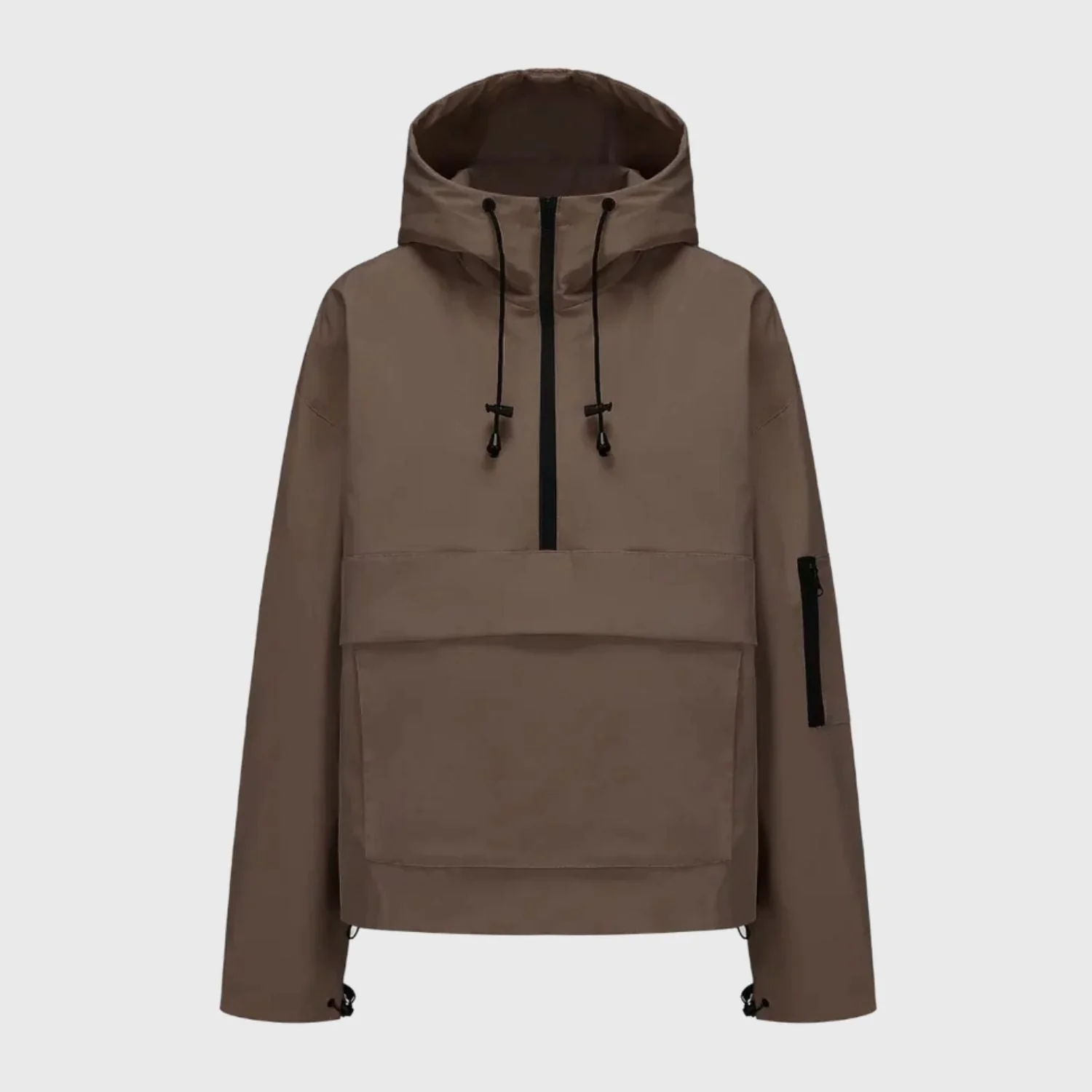 Medea | Damski oversize anorak z półzamkiem i przednią kieszenią typu kangurka - Image 7