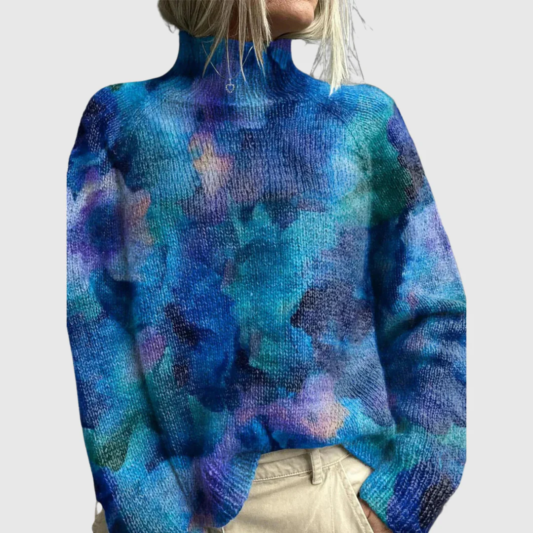 Melina | Damski sweter z golfem w żakardowy wzór, ciepły i stylowy - Image 2