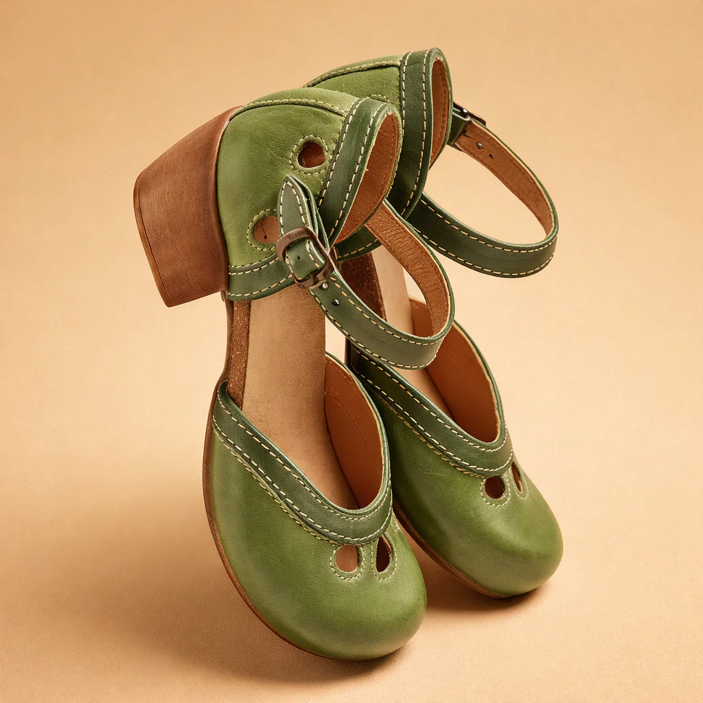 Naila | eleganckie sandały damskie w stylu vintage, letnie obuwie na obcasie - Image 4