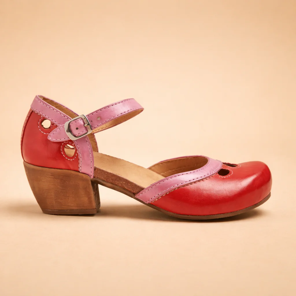Naila | eleganckie sandały damskie w stylu vintage, letnie obuwie na obcasie - Image 5