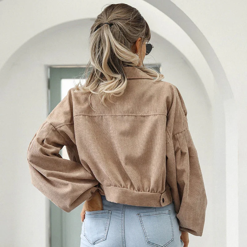 Natalia | Krótka kurtka damska z sztruksu, elegancki i modny fason na co dzień - Image 7