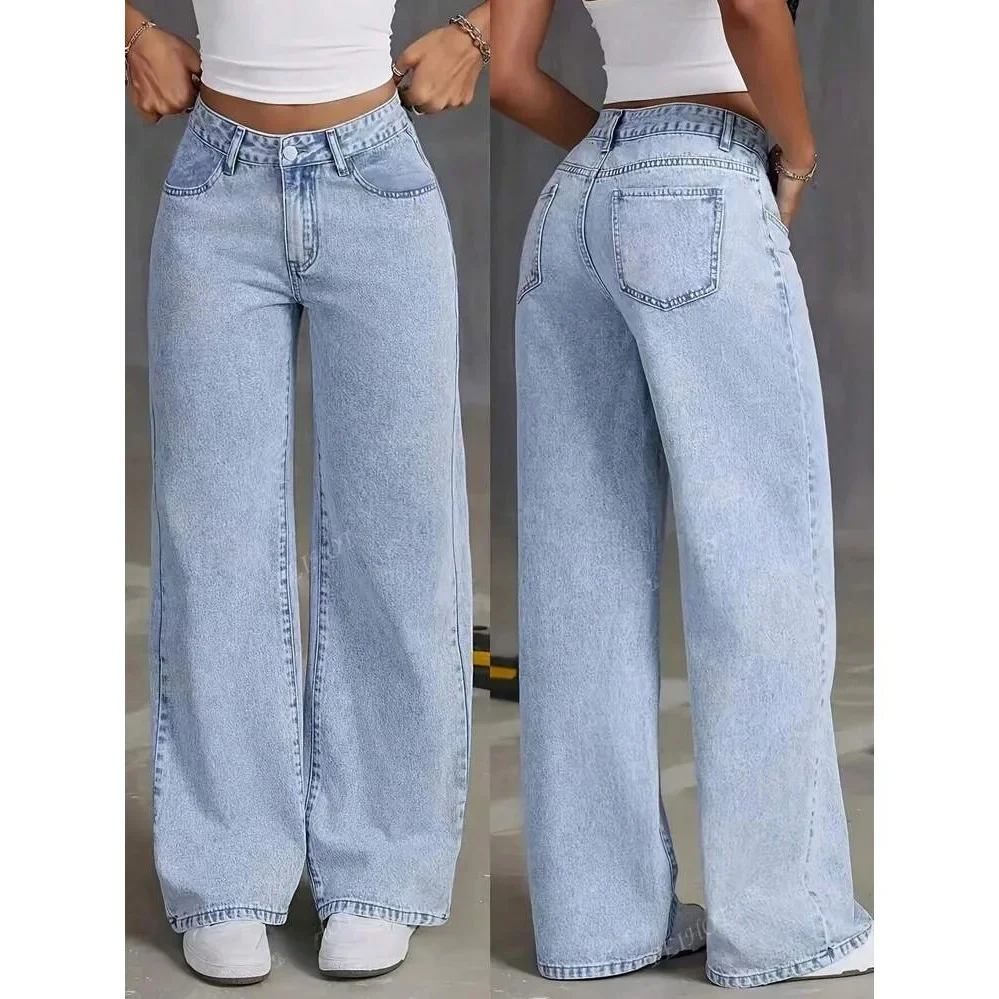 Netty | jeansy damskie wide-leg, modne i stylowe spodnie o szerokich nogawkach - Image 2