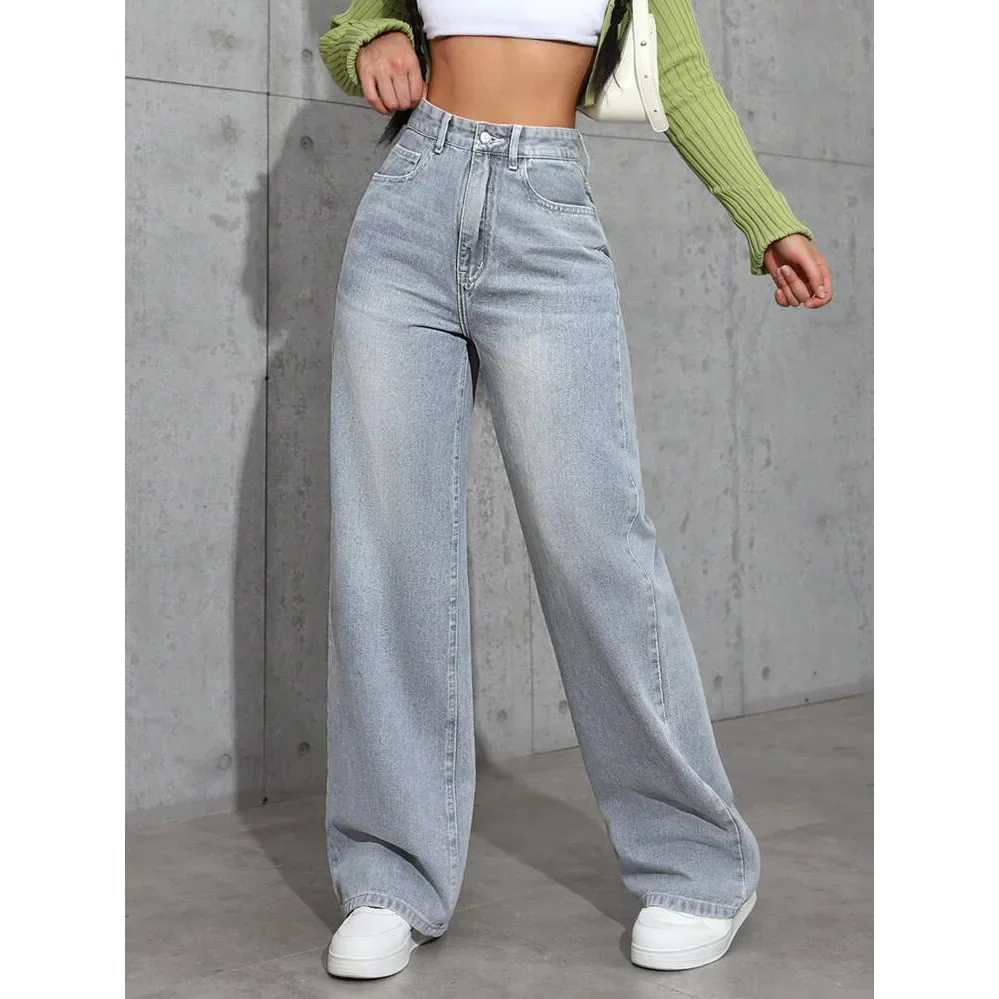 Netty | jeansy damskie wide-leg, modne i stylowe spodnie o szerokich nogawkach - Image 5