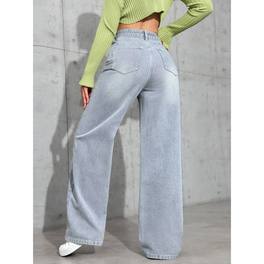 Netty | jeansy damskie wide-leg, modne i stylowe spodnie o szerokich nogawkach - Image 7