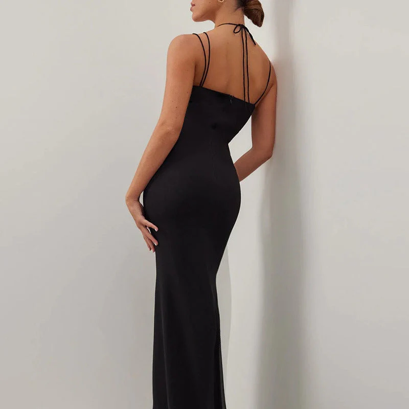 Nina | Elegancka damska maxi sukienka z wycięciami w kolorze czarnym, kobiecy i wyrafinowany fason - Image 2