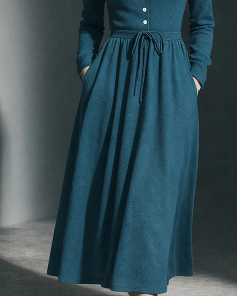 Odette | Damska sukienka midi w stylu vintage lat 50. z kieszeniami i fasonem A-line - Image 4