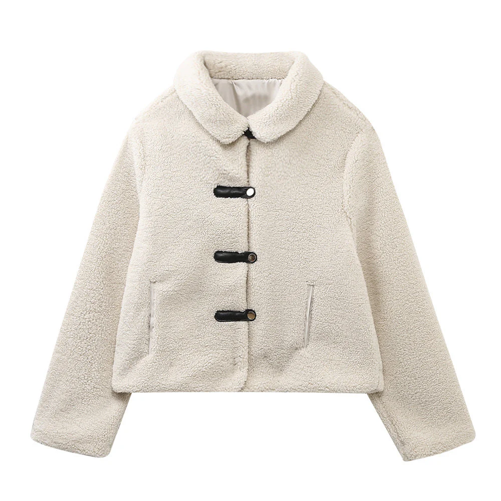 Peggy – Elegancka, modna, krótka kurtka damska typu teddy - Image 6