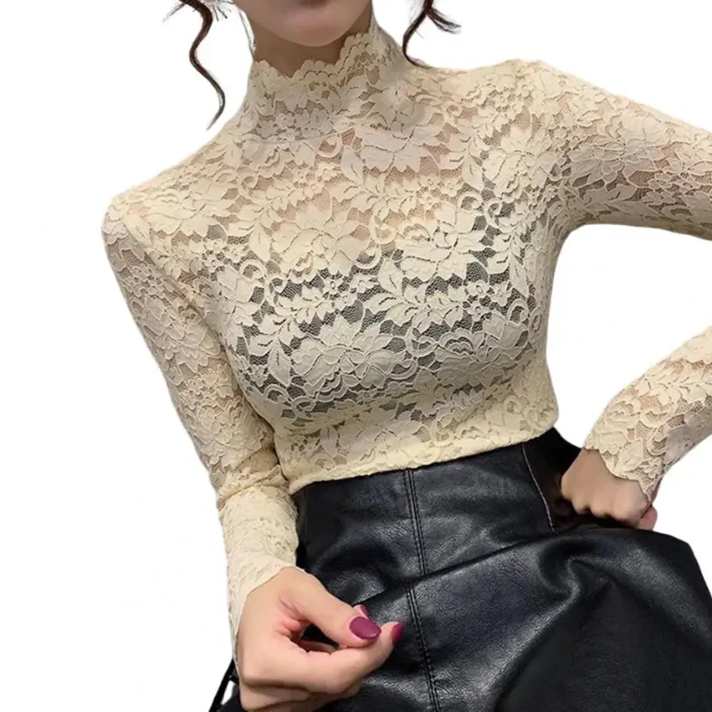 Penny I Elegancka bluzka damska z kwiatową koronką - Image 4