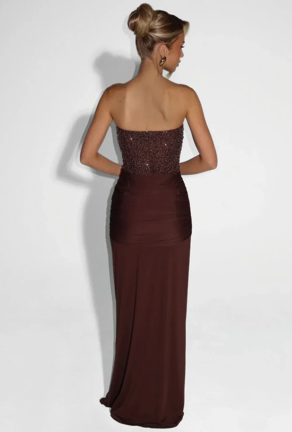 Penny | Sukienka maxi damska bez ramiączek w eleganckim, wieczorowym stylu - Image 11