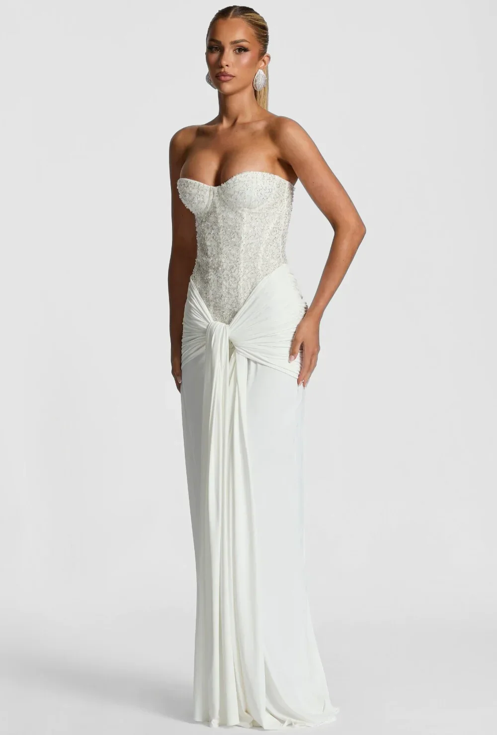 Penny | Sukienka maxi damska bez ramiączek w eleganckim, wieczorowym stylu - Image 2