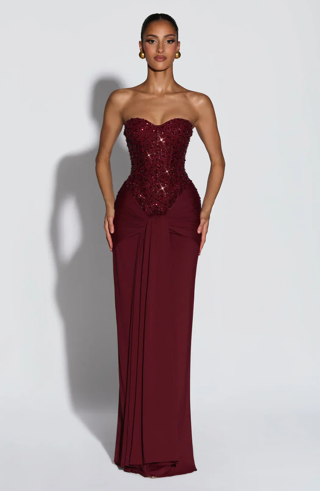 Penny | Sukienka maxi damska bez ramiączek w eleganckim, wieczorowym stylu - Image 5