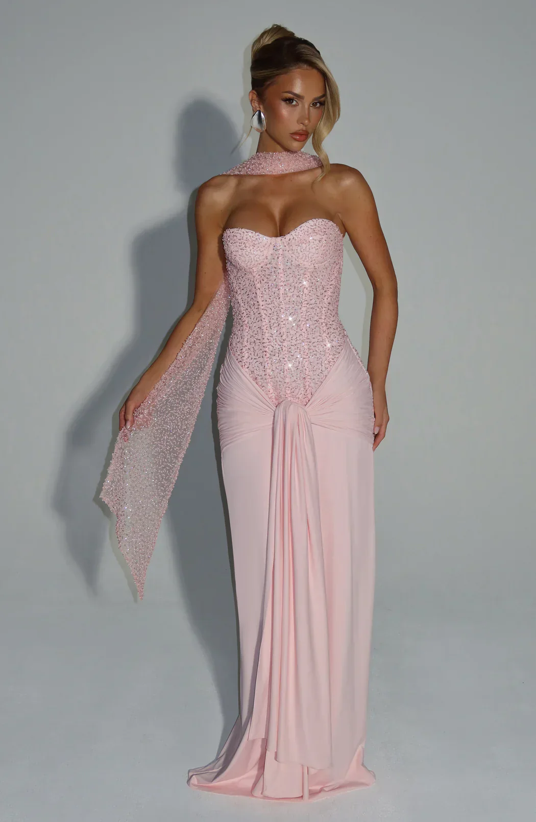 Penny | Sukienka maxi damska bez ramiączek w eleganckim, wieczorowym stylu - Image 8