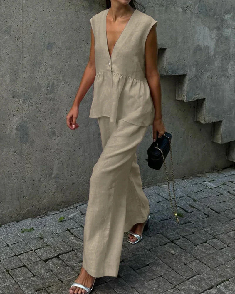 Persis | Komplet damski casual z topem na ramiączkach - Image 2