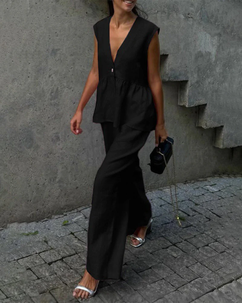 Persis | Komplet damski casual z topem na ramiączkach - Image 3