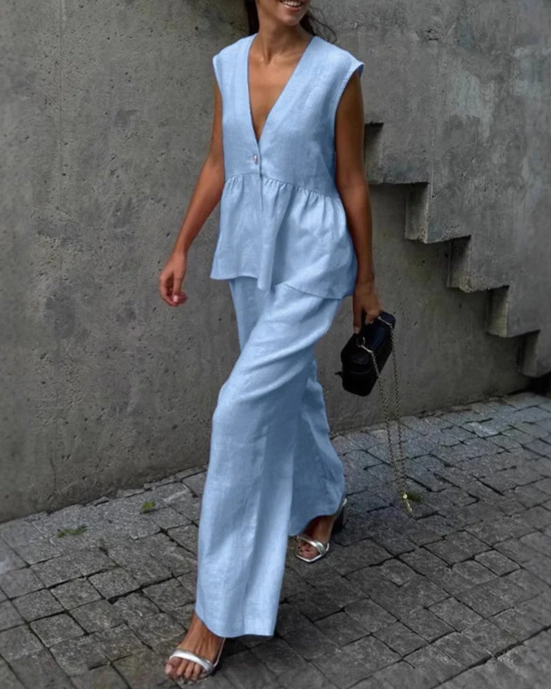 Persis | Komplet damski casual z topem na ramiączkach - Image 5