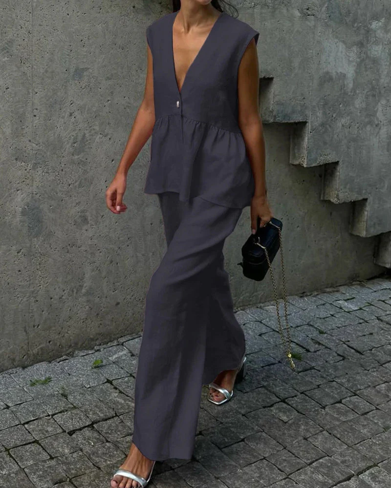 Persis | Komplet damski casual z topem na ramiączkach - Image 6
