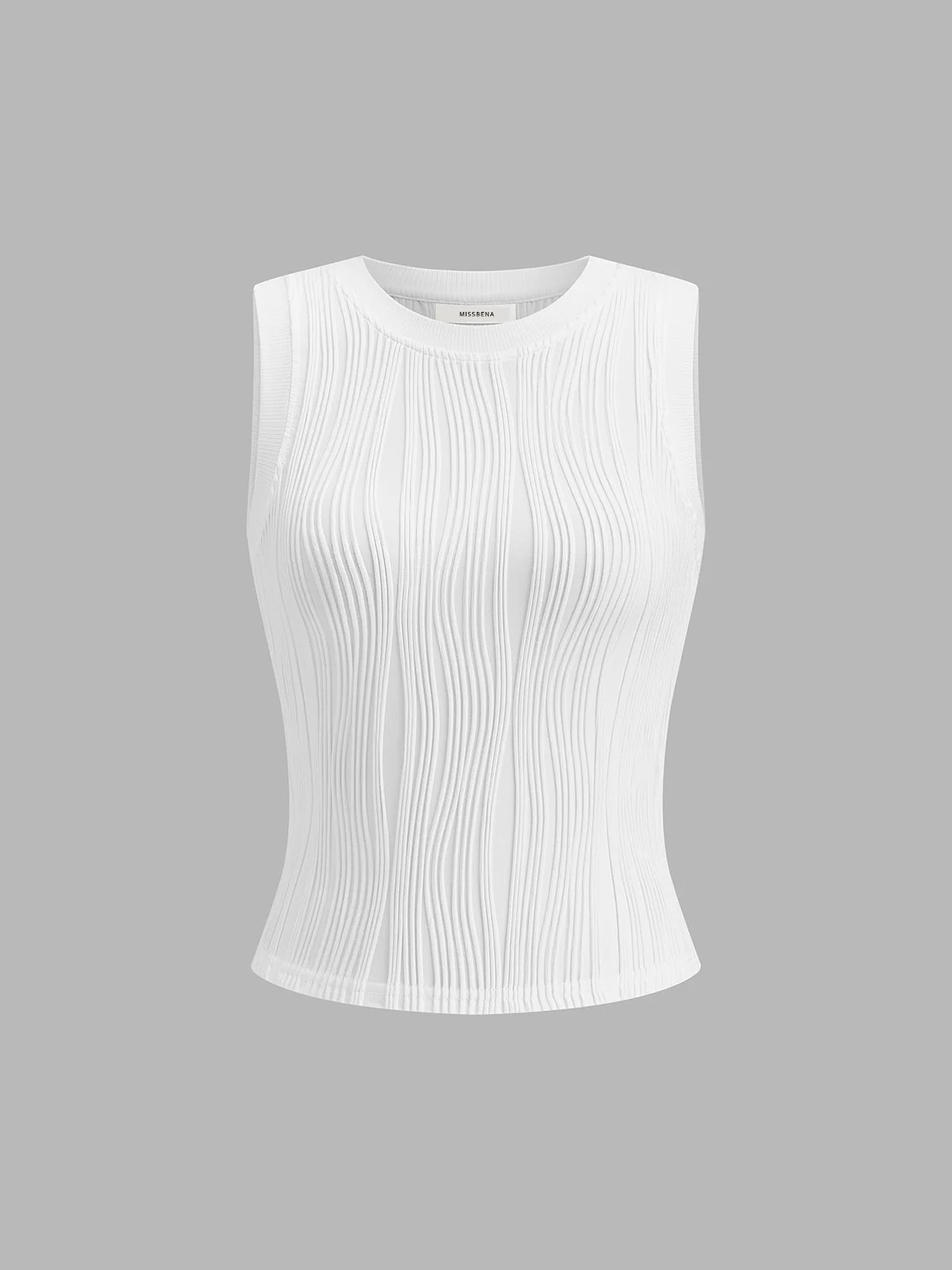 Renesmee | Top damski bez rękawów z plisowanym przodem, elegancki fason - Image 4