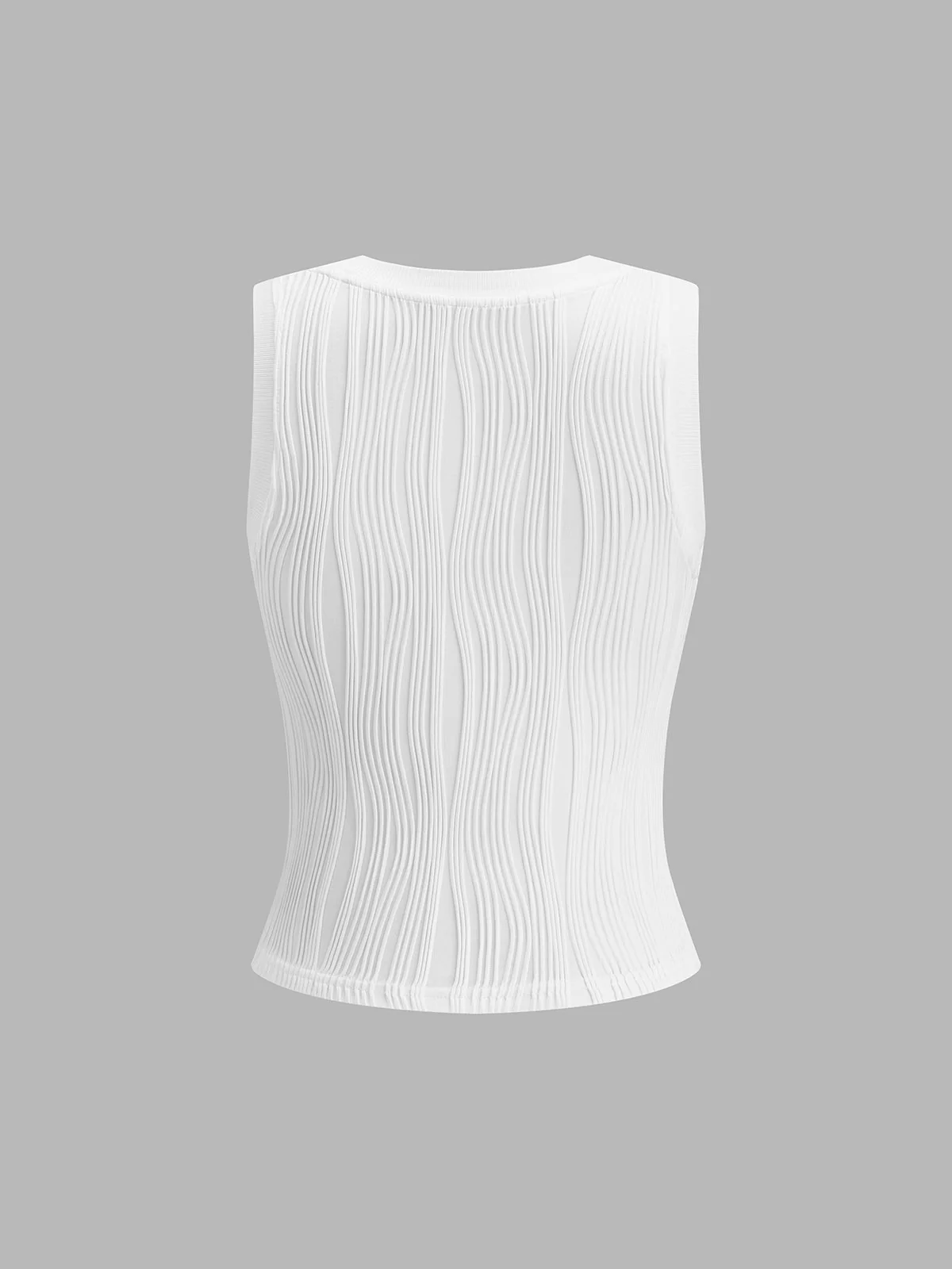 Renesmee | Top damski bez rękawów z plisowanym przodem, elegancki fason - Image 5