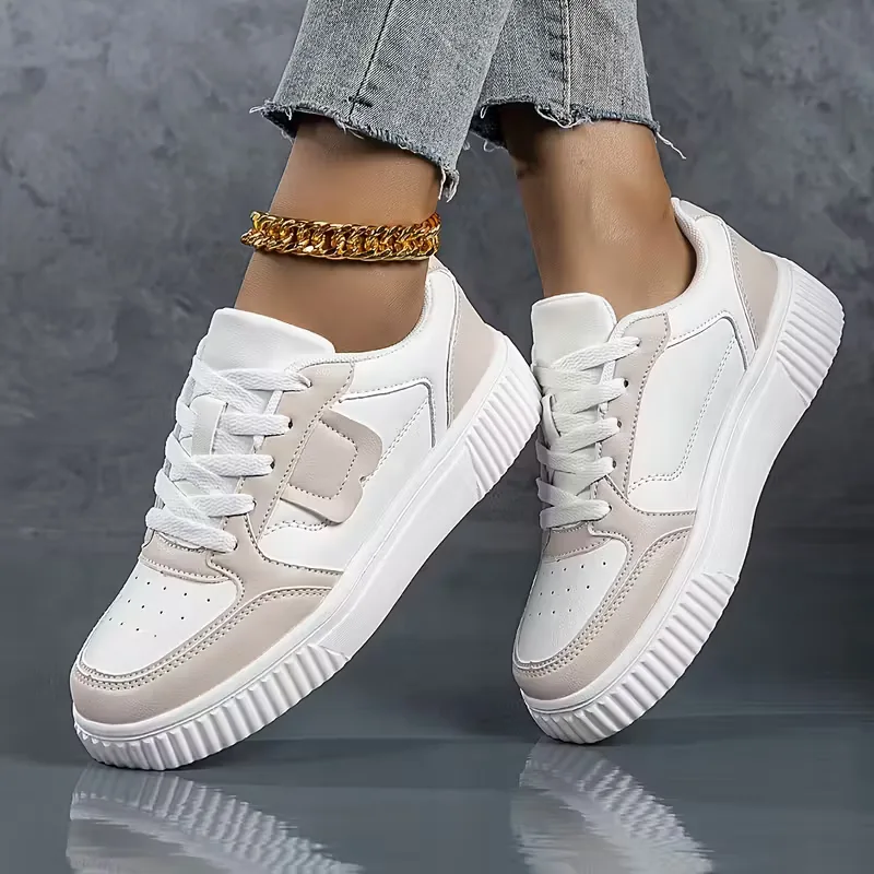 Riley | sneakersy damskie na platformie z kolorowymi blokami - Image 4