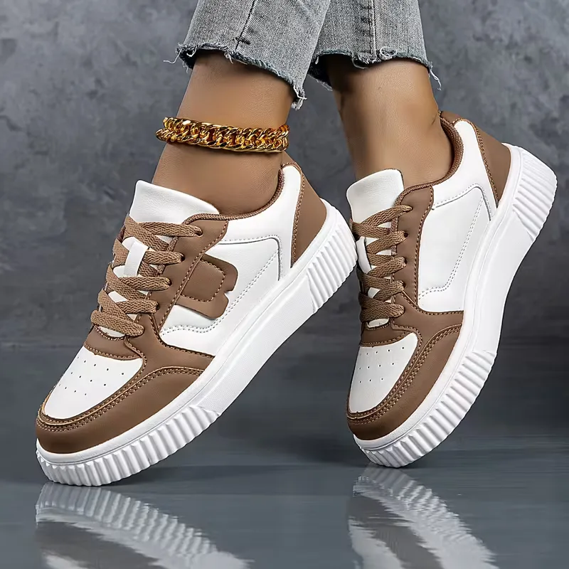 Riley | sneakersy damskie na platformie z kolorowymi blokami - Image 8