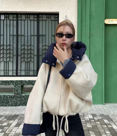 Rosalie – damski, elegancki płaszcz w stylu streetwearowym z kapturem - Image 18