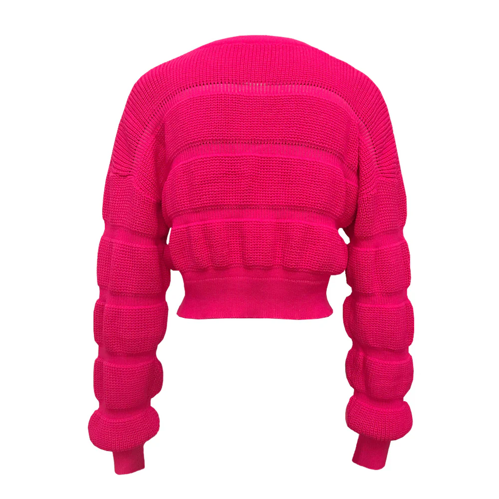 Rosalind – modny, efektowny i stylowy krótki sweter damski z fakturą - Image 6