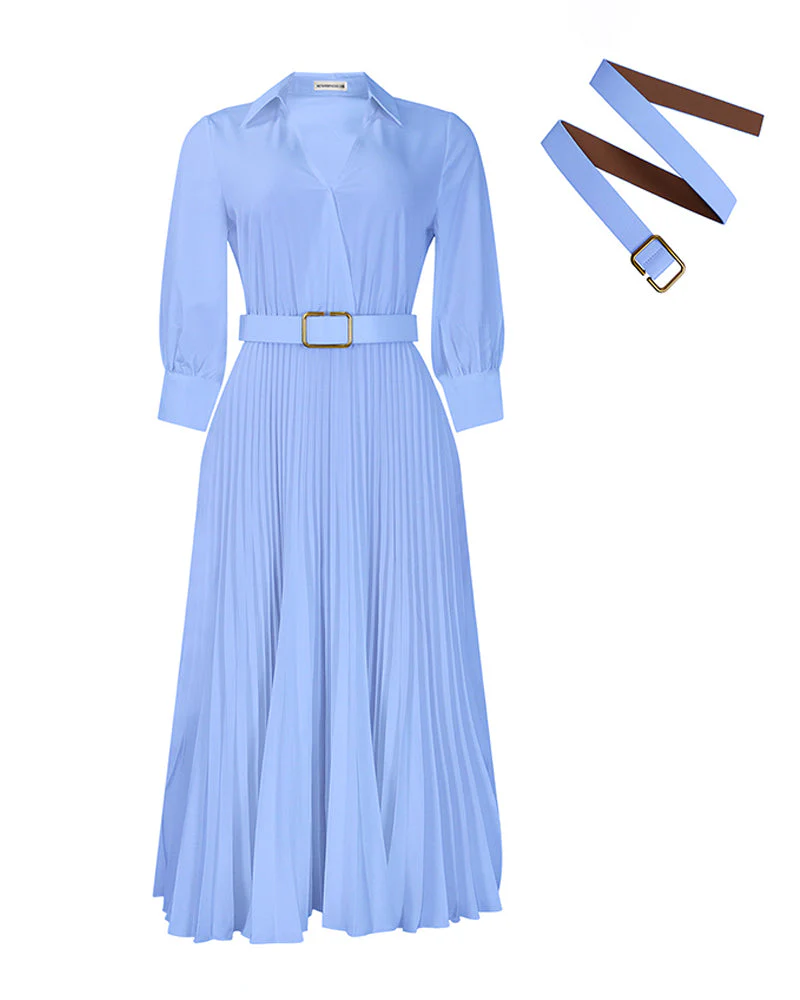 Rosalyn | Sukienka maxi damska plus size z dekoltem w serek - Image 4