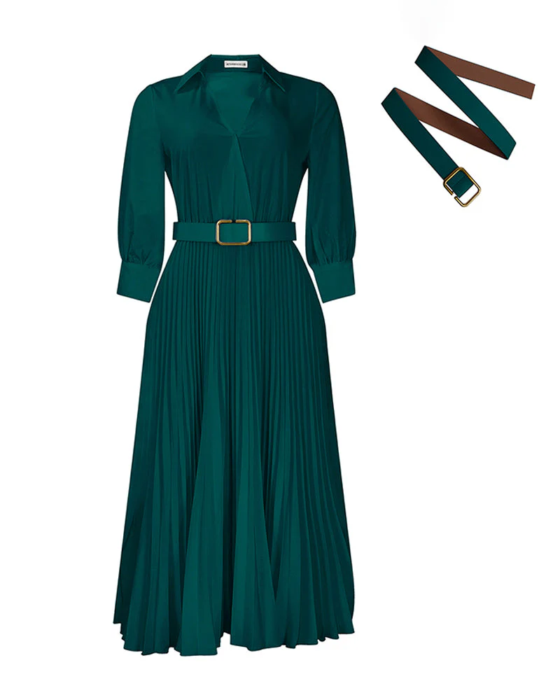 Rosalyn | Sukienka maxi damska plus size z dekoltem w serek - Image 5