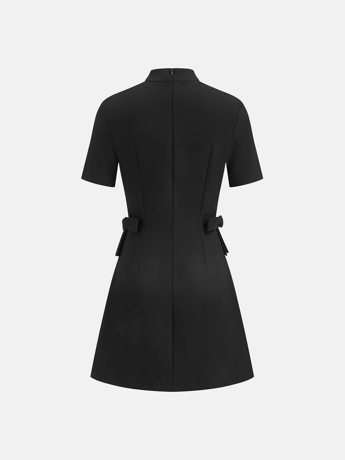 Samantha | Sukienka damska z krótkim rękawem i ozdobnymi wycięciami, modna elegancka - Image 3