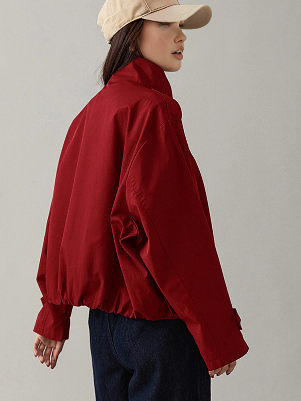 Sarah | Płaszcz damski typu trench vintage, luźny fason - Image 10