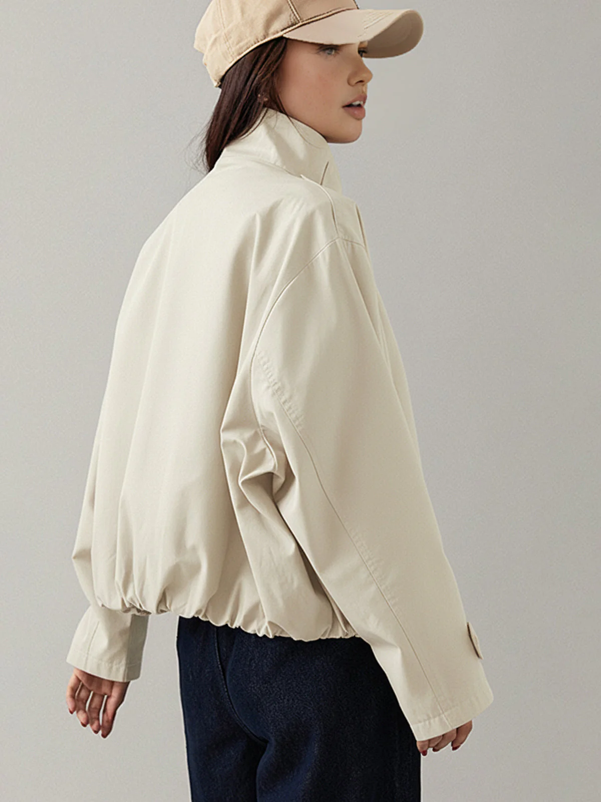 Sarah | Płaszcz damski typu trench vintage, luźny fason - Image 8