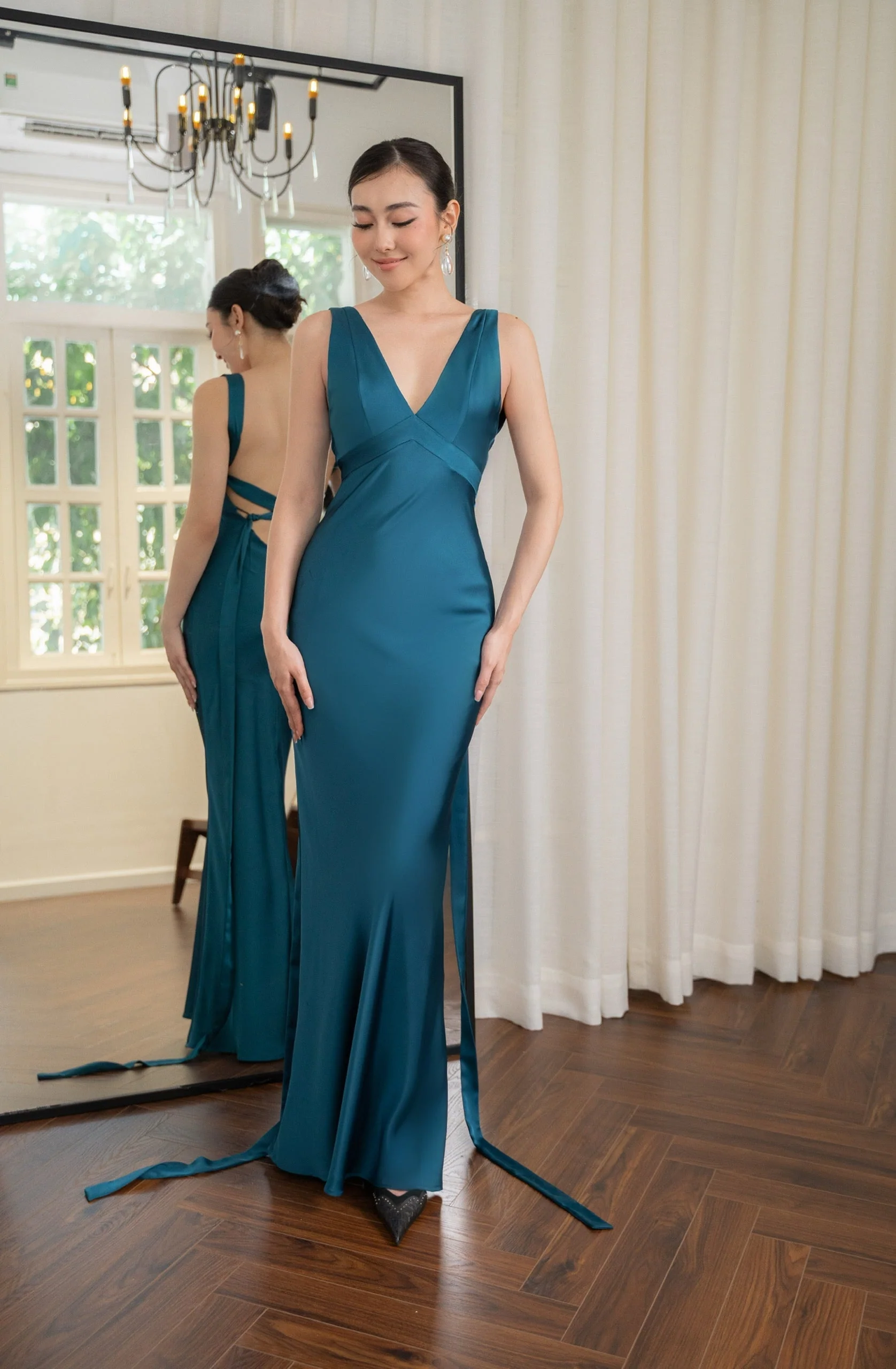 Selina | Elegancka suknia wieczorowa damska, szykowny i luksusowy fason - Image 11