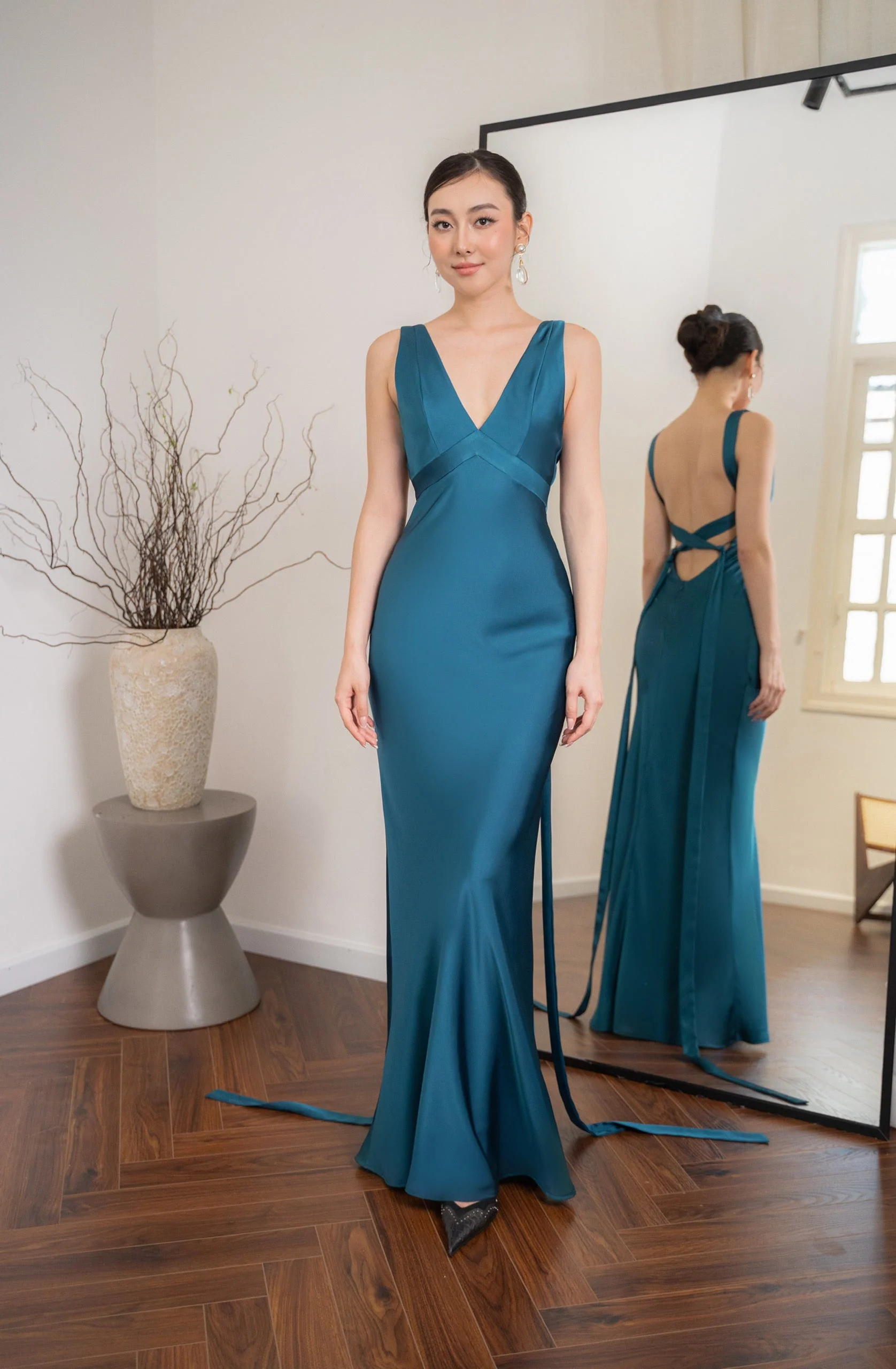 Selina | Elegancka suknia wieczorowa damska, szykowny i luksusowy fason - Image 8