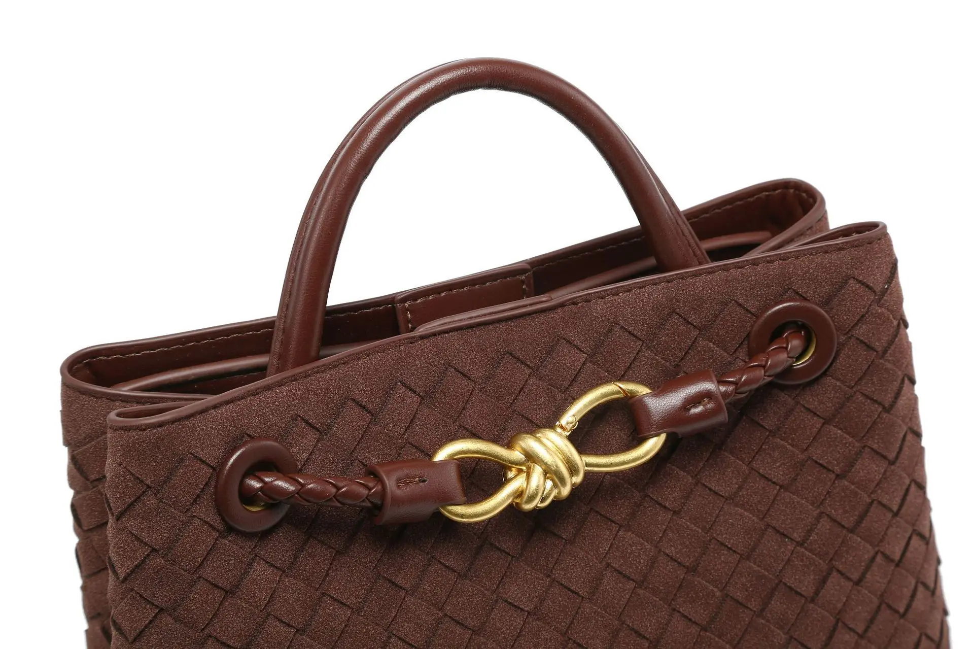 Sutton | Damska torebka pleciona z złotym zapięciem, elegancki i stylowy fason - Image 13