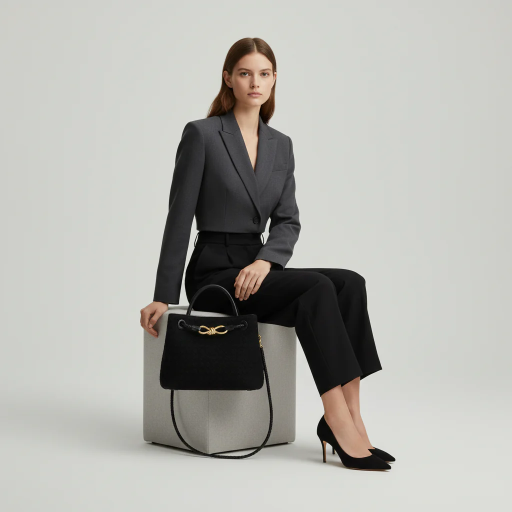 Sutton | Damska torebka pleciona z złotym zapięciem, elegancki i stylowy fason - Image 17