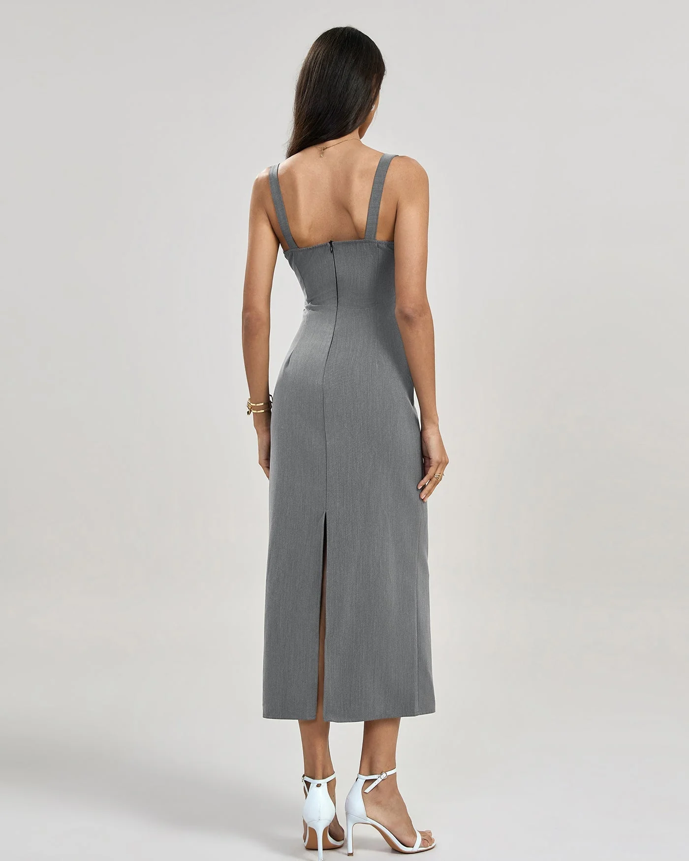 Tansy | sukienka maxi damska plisowana bodycon, dopasowany elegancki fason - Image 5