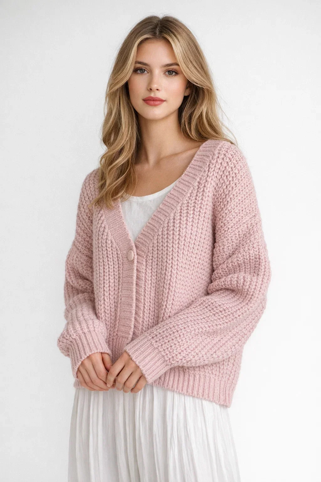 Trisha | Kardigan dzianinowy damski lekki w stylu wełnianym na co dzień - Image 6