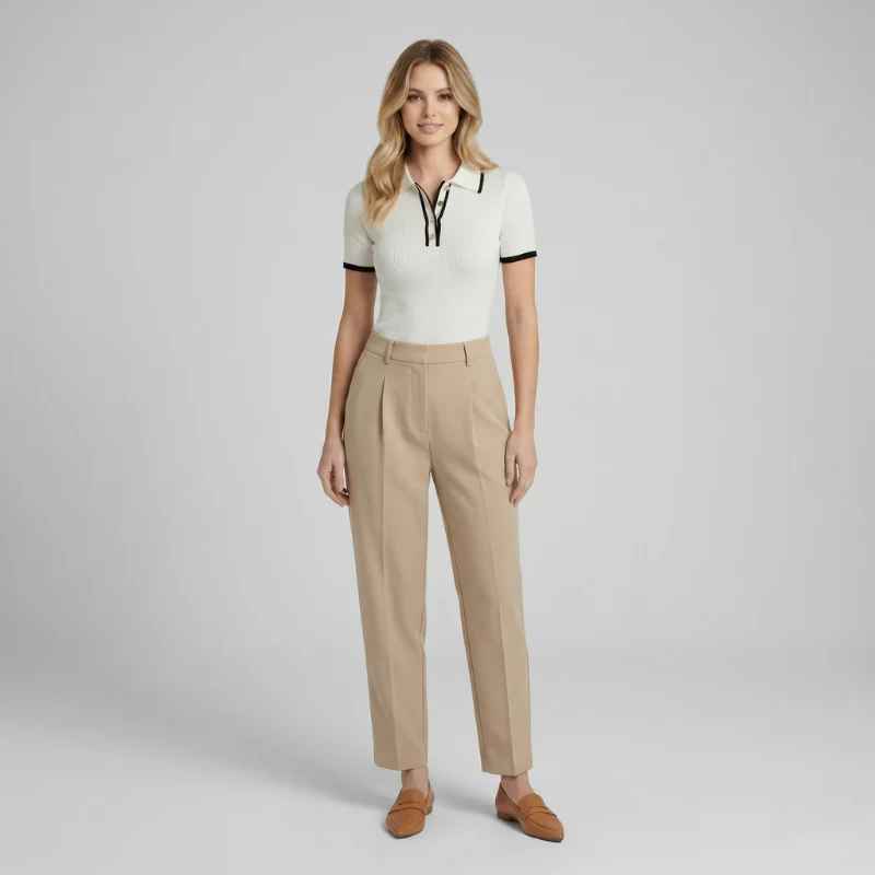 Ursula | klasyczny top polo damski z krótkim rękawem - Image 4