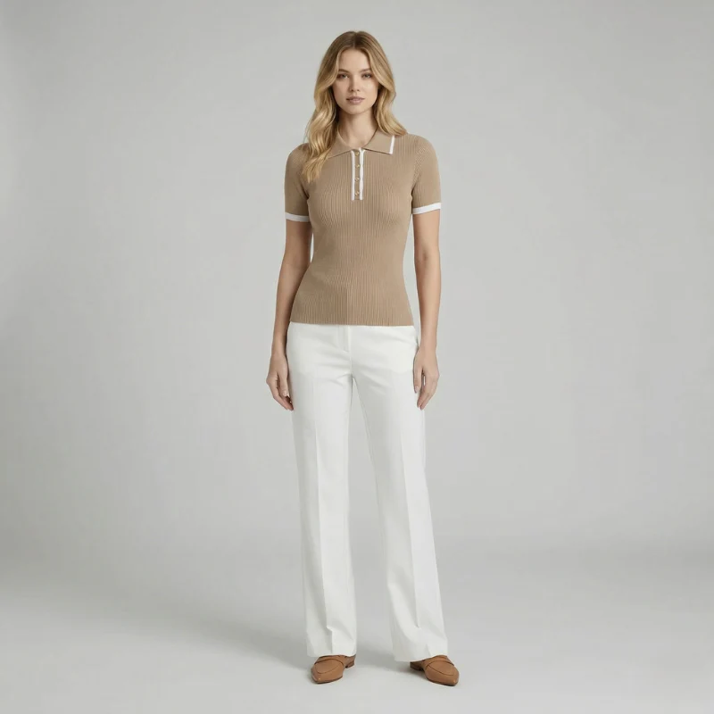 Ursula | klasyczny top polo damski z krótkim rękawem - Image 6