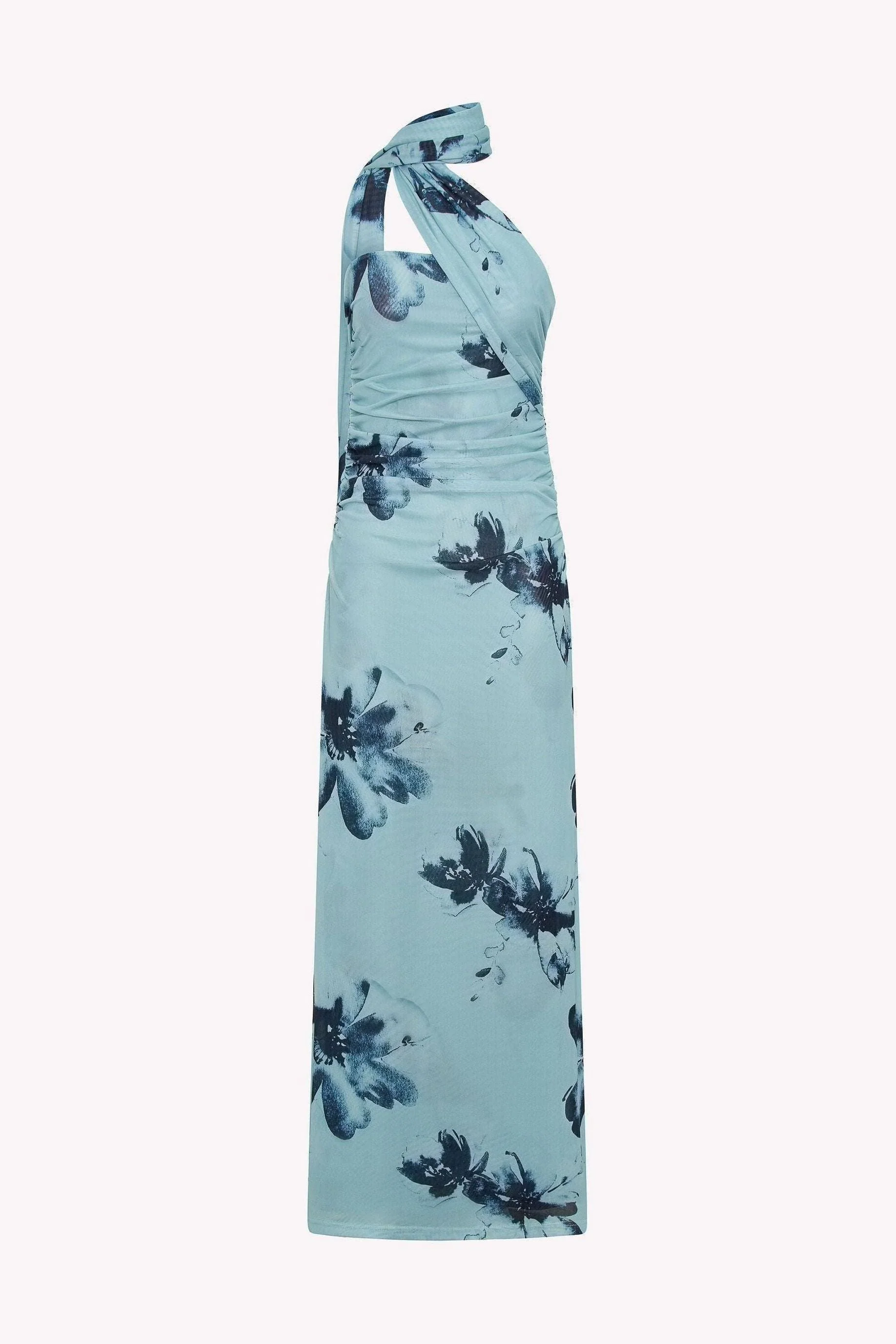 Valda | sukienka maxi damska na wesele w kwiaty z dekoltem halter - Image 7