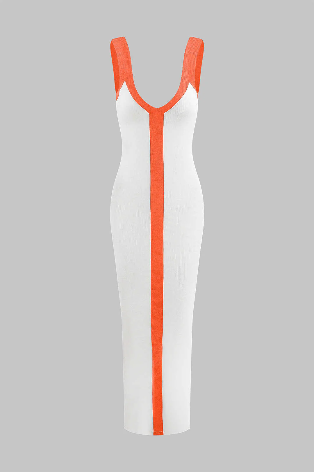 Velma | sukienka maxi damska colorblock z efektownym rozcięciem, stylowy fason - Image 3