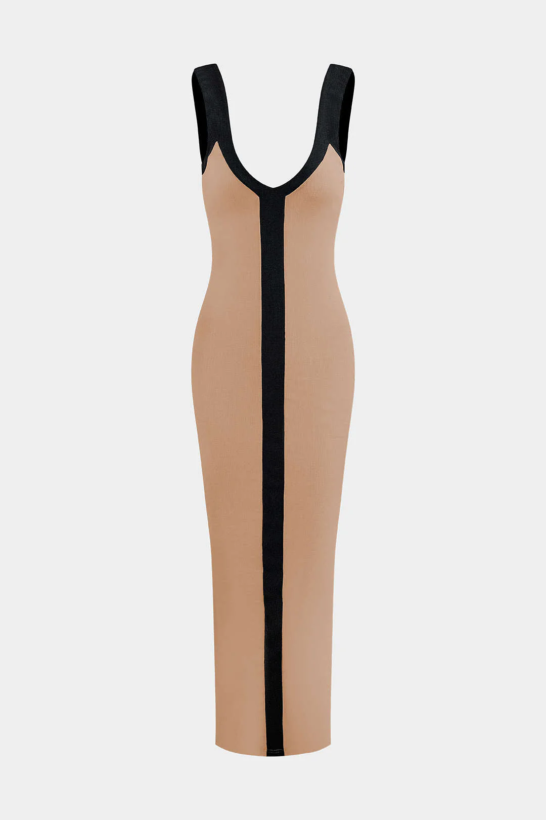 Velma | sukienka maxi damska colorblock z efektownym rozcięciem, stylowy fason - Image 6