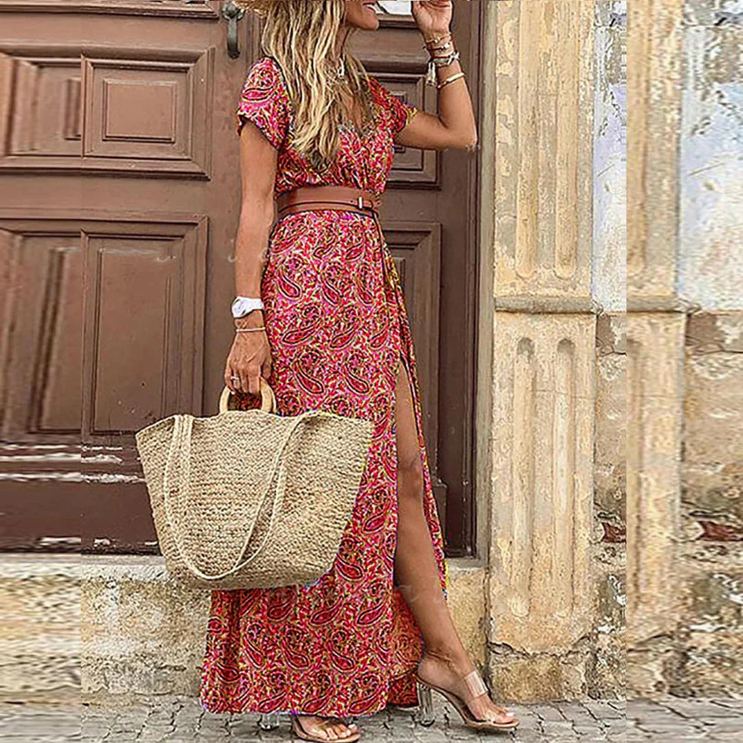 Velvet | zwiewna sukienka maxi damska boho, elegancka letnia sukienka na ciepłe dni - Image 6