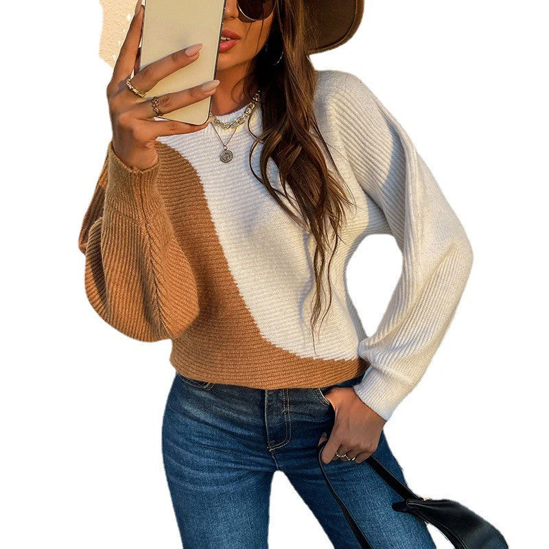 Vicky – modny, elegancki sweter damski z kontrastowym wykończeniem - Image 2