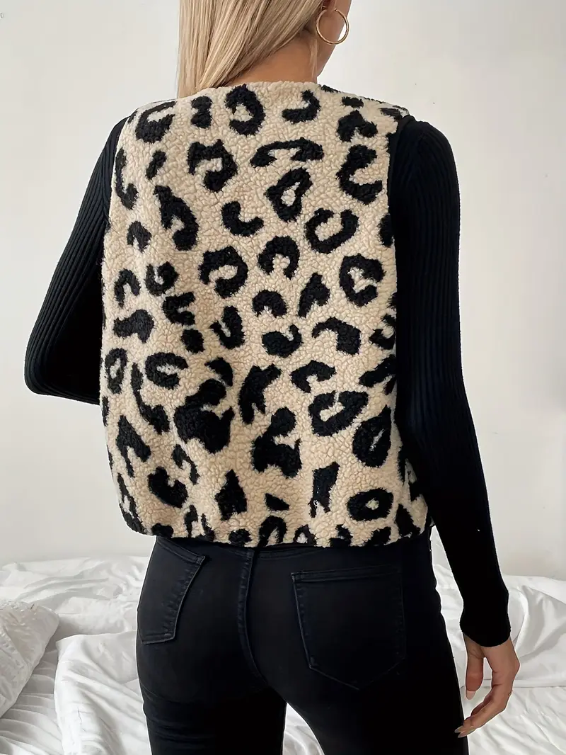 Vilma – damski sweter w panterkę z guzikami – Casual Chic - Image 6