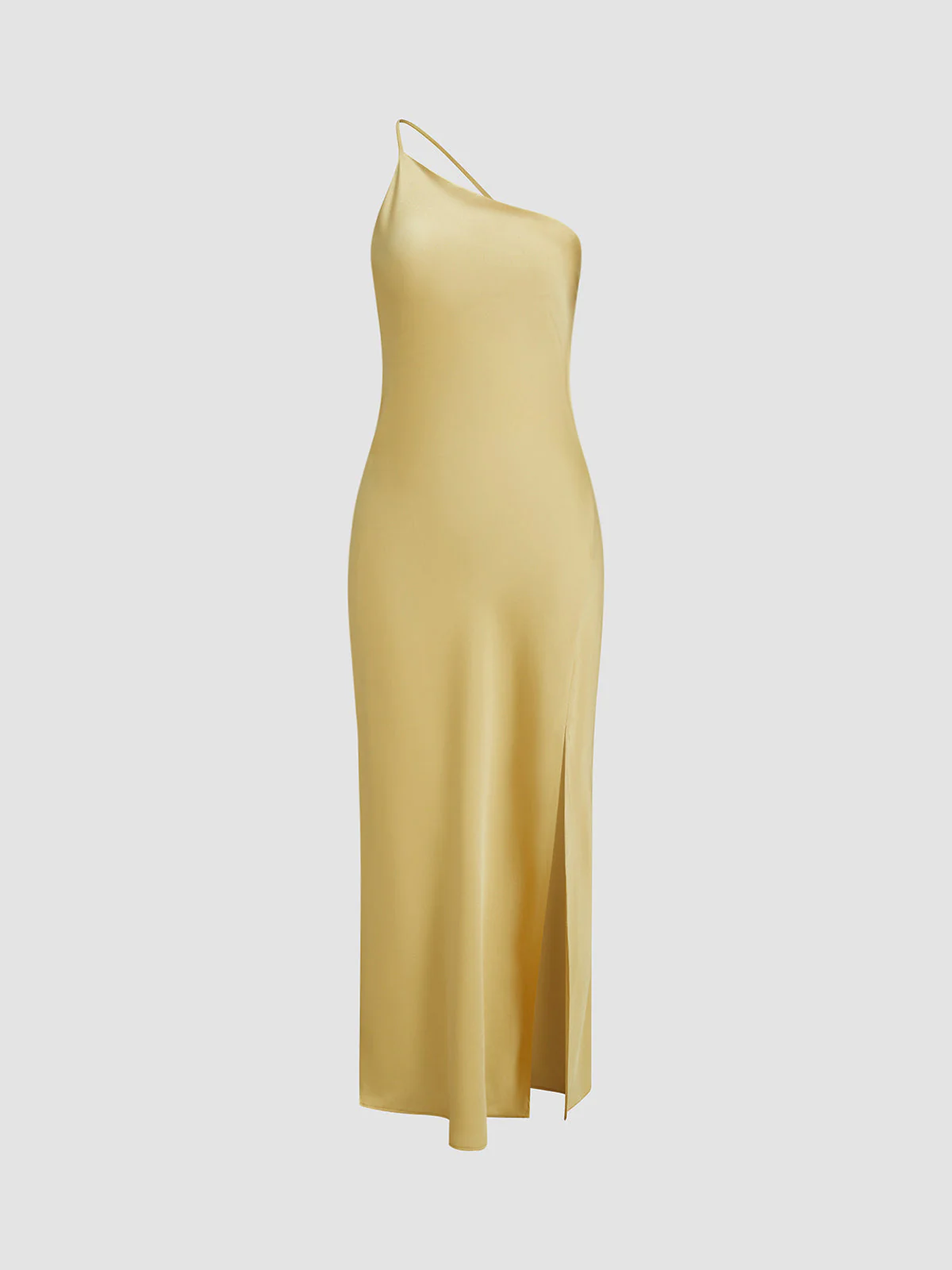 Winnie | Długa sukienka satynowa z odkrytymi plecami i rozcięciem, elegancki fason - Image 4
